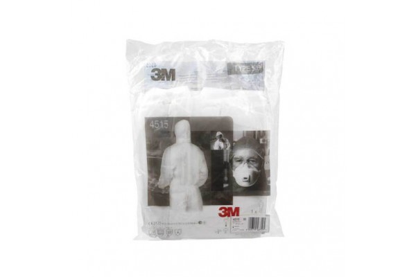 4515白色帶帽連體防護服