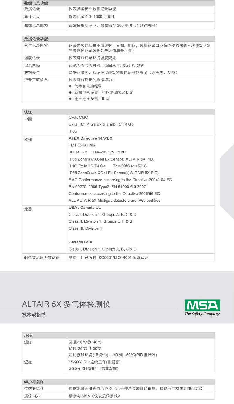 梅思安 10172348 天鷹5X氣體檢測(cè)儀