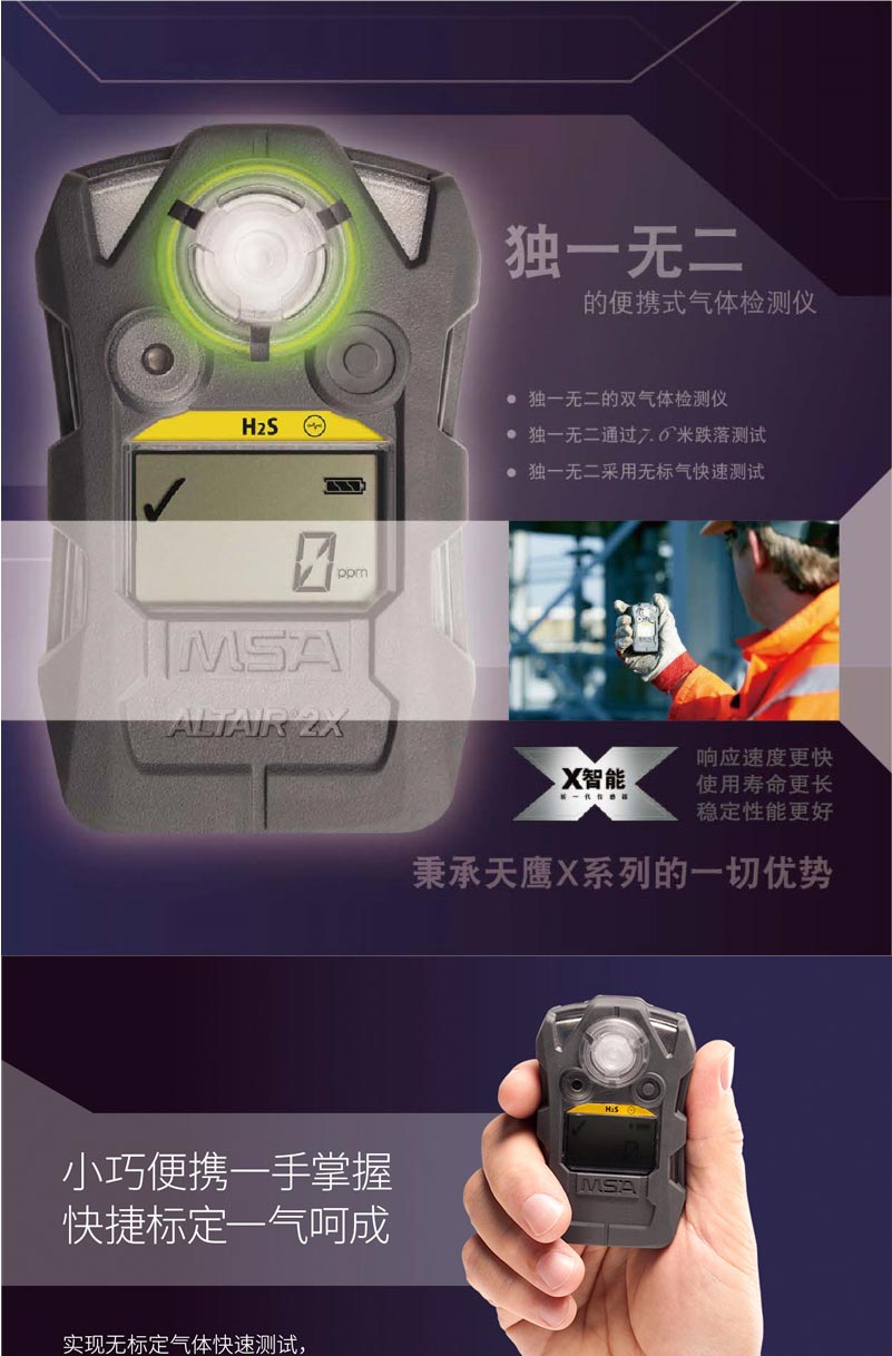 梅思安 10161491天鷹2X單氣體檢測儀