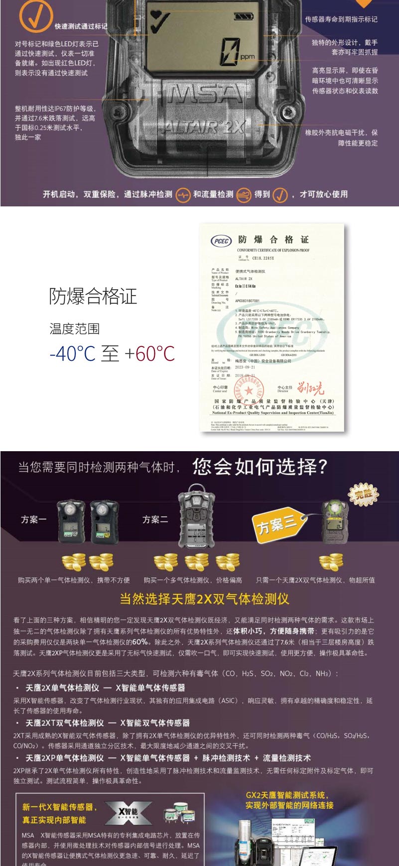 梅思安 10161491天鷹2X單氣體檢測儀