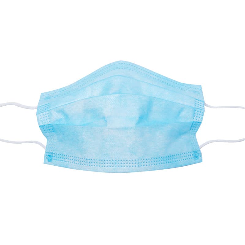 朝美 7002一次性三層平面口罩藍(lán)色