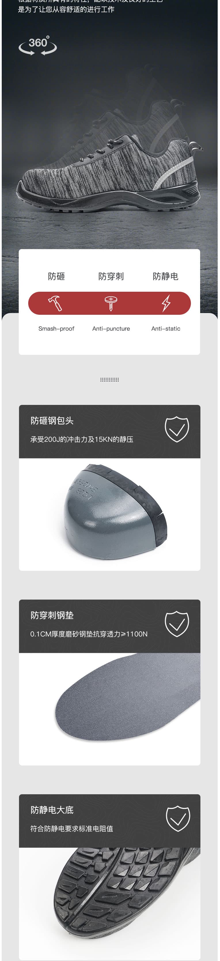 霍尼韋爾 Honeywell（巴固）SHBS00102 防靜電安全鞋 運(yùn)動款