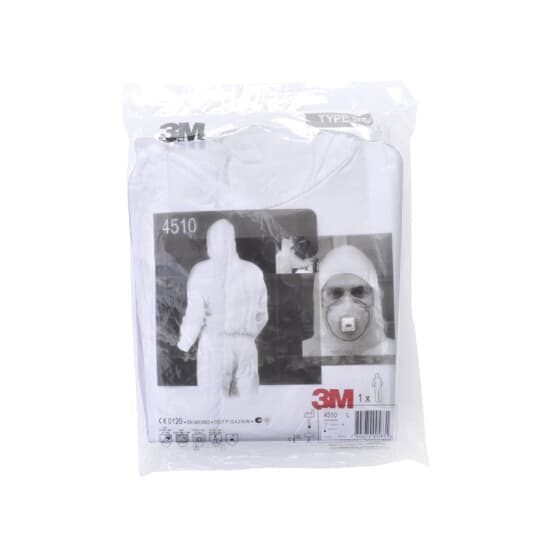 3M 4510 白色帶帽連體防護服