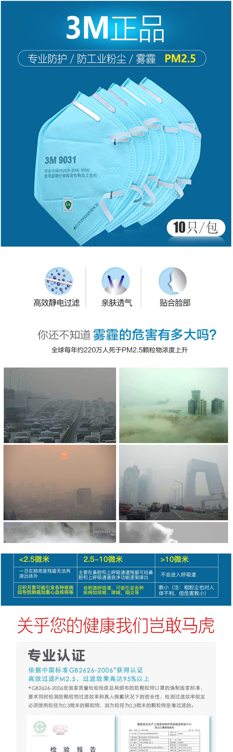 3M 9032 頭帶式折疊防護(hù)口罩（KN90)