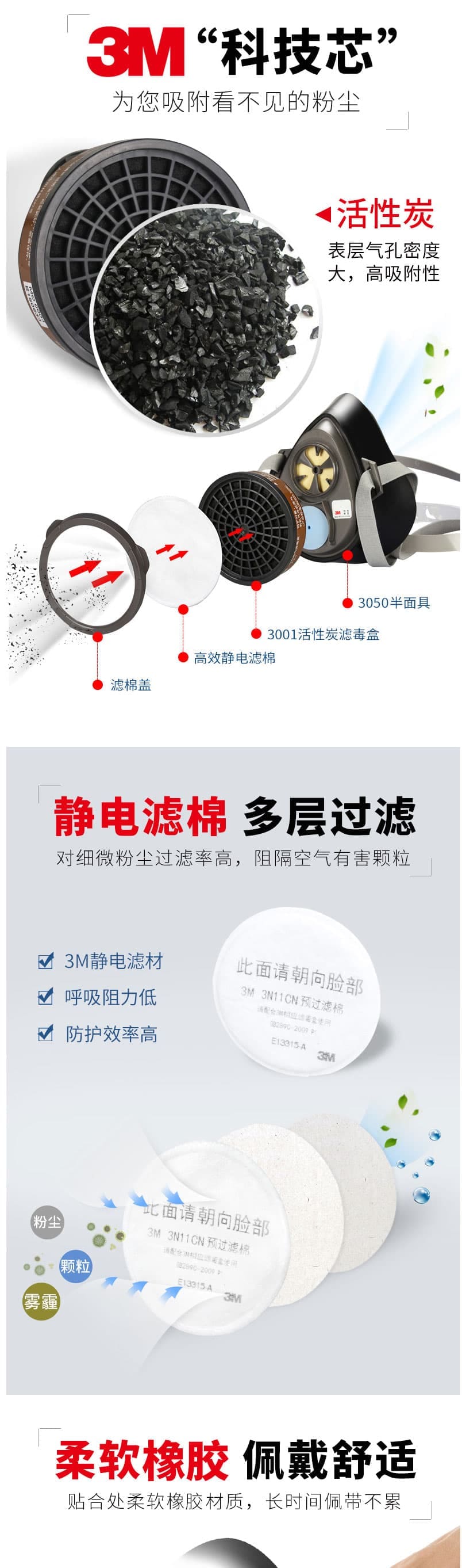 3M 350P 防工業(yè)粉塵霧霾呼吸套裝